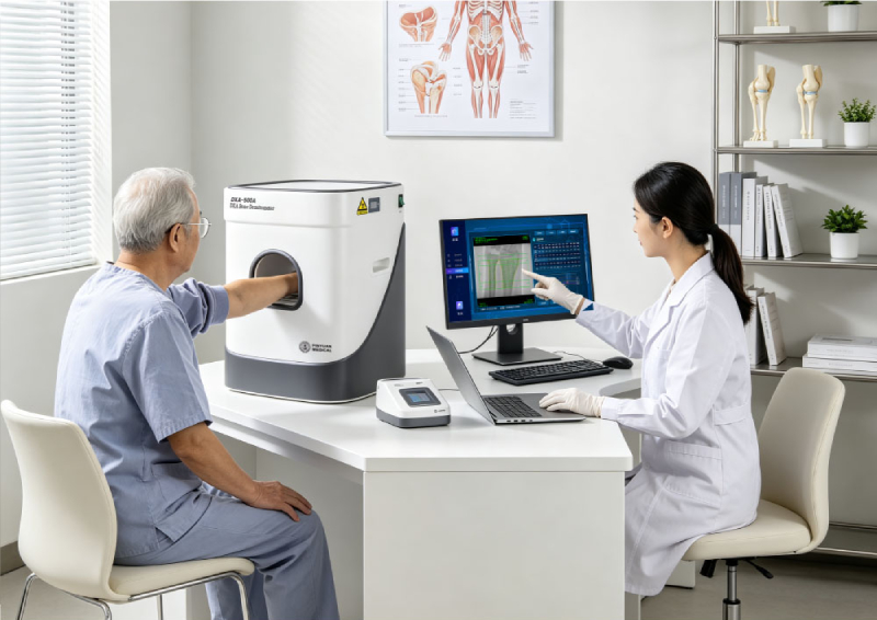 portable dual-energy X-ray absorptiometry (DXA) scanner